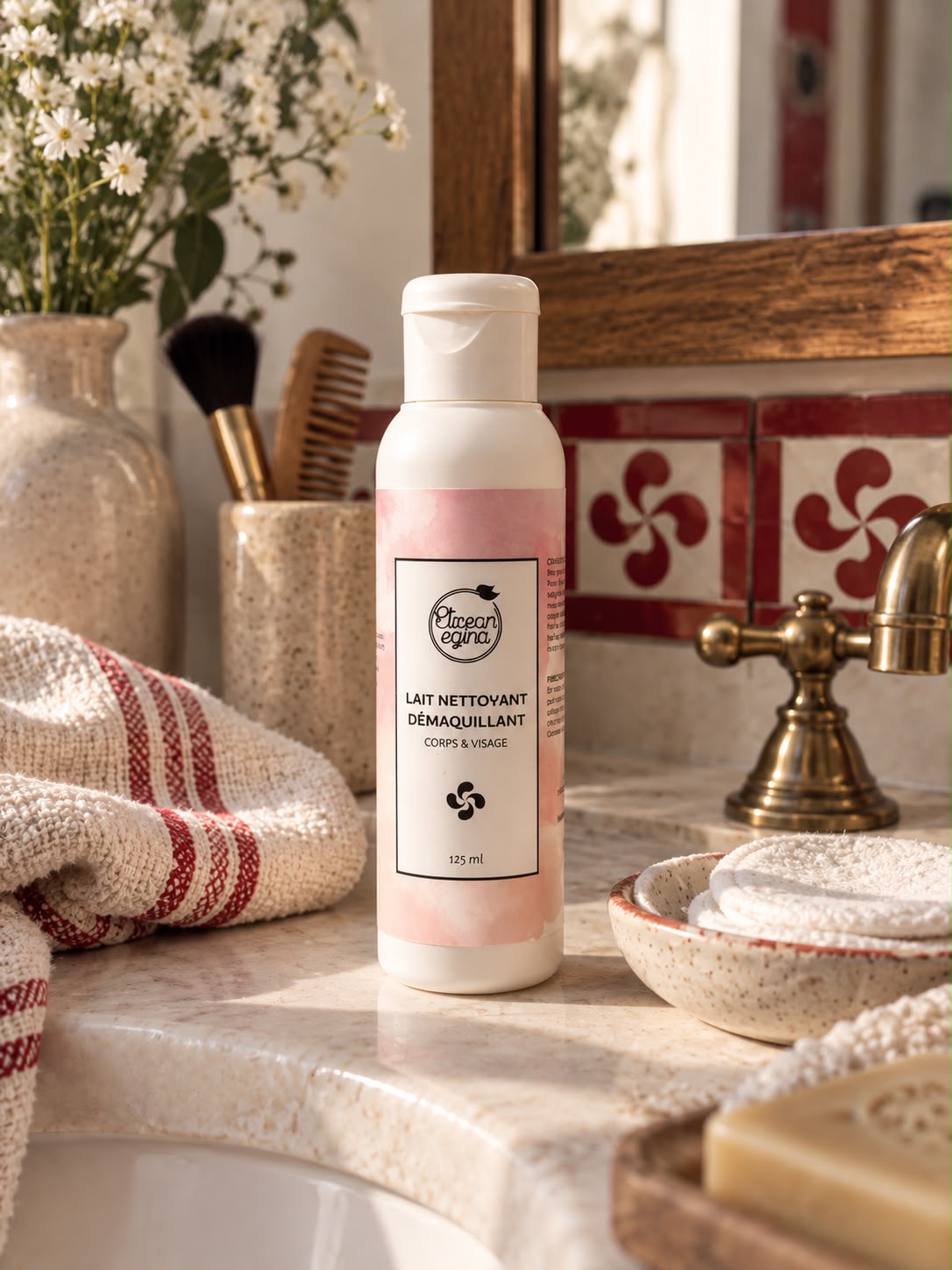 Flacon de lapte demachiant Etxean Egina, 125 ml